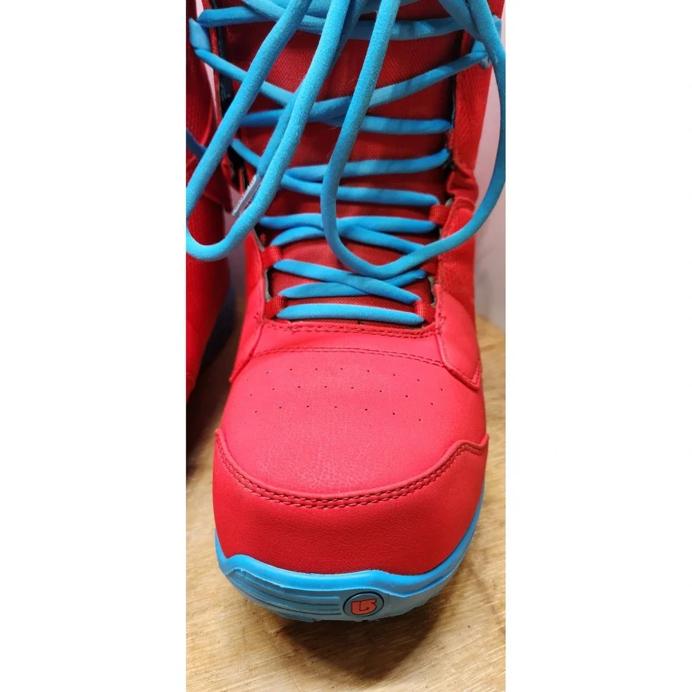 Burton Rampant Snowboard Boots Mens Red Blue Lace Up Freestyle Park Riding